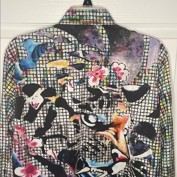 Robert Graham Blue and Black Casual Button Down Shirt - Picture 2 of 7